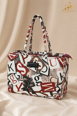 Fauz Official Signature Typography Printed Canvas Bag