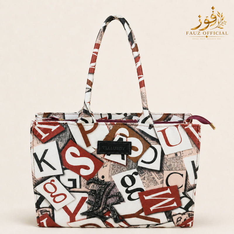 Fauz Official Signature Typography Printed Canvas Bag