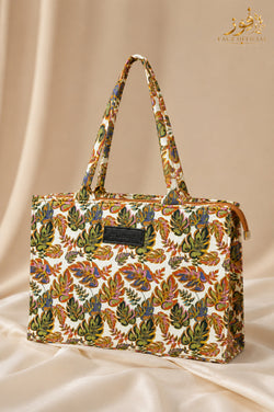 Fauz Official Autumn Paisley Printed Canvas Bag