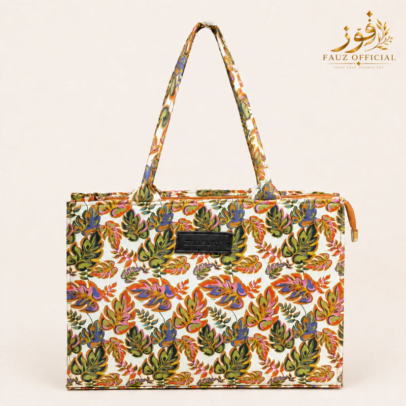 Fauz Official Autumn Paisley Printed Canvas Bag