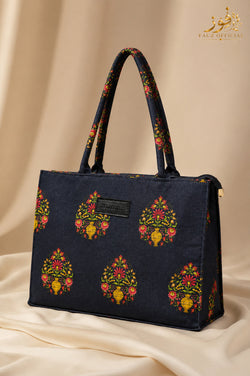 Fauz Official Midnight Vase Printed Canvas Bag