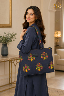 Fauz Official Midnight Vase Printed Canvas Bag