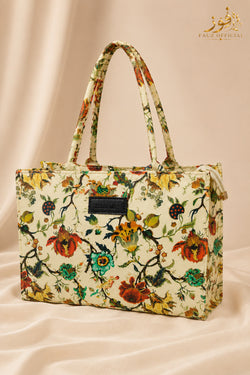 Fauz Official Botanical Vine Printed Canvas Bag