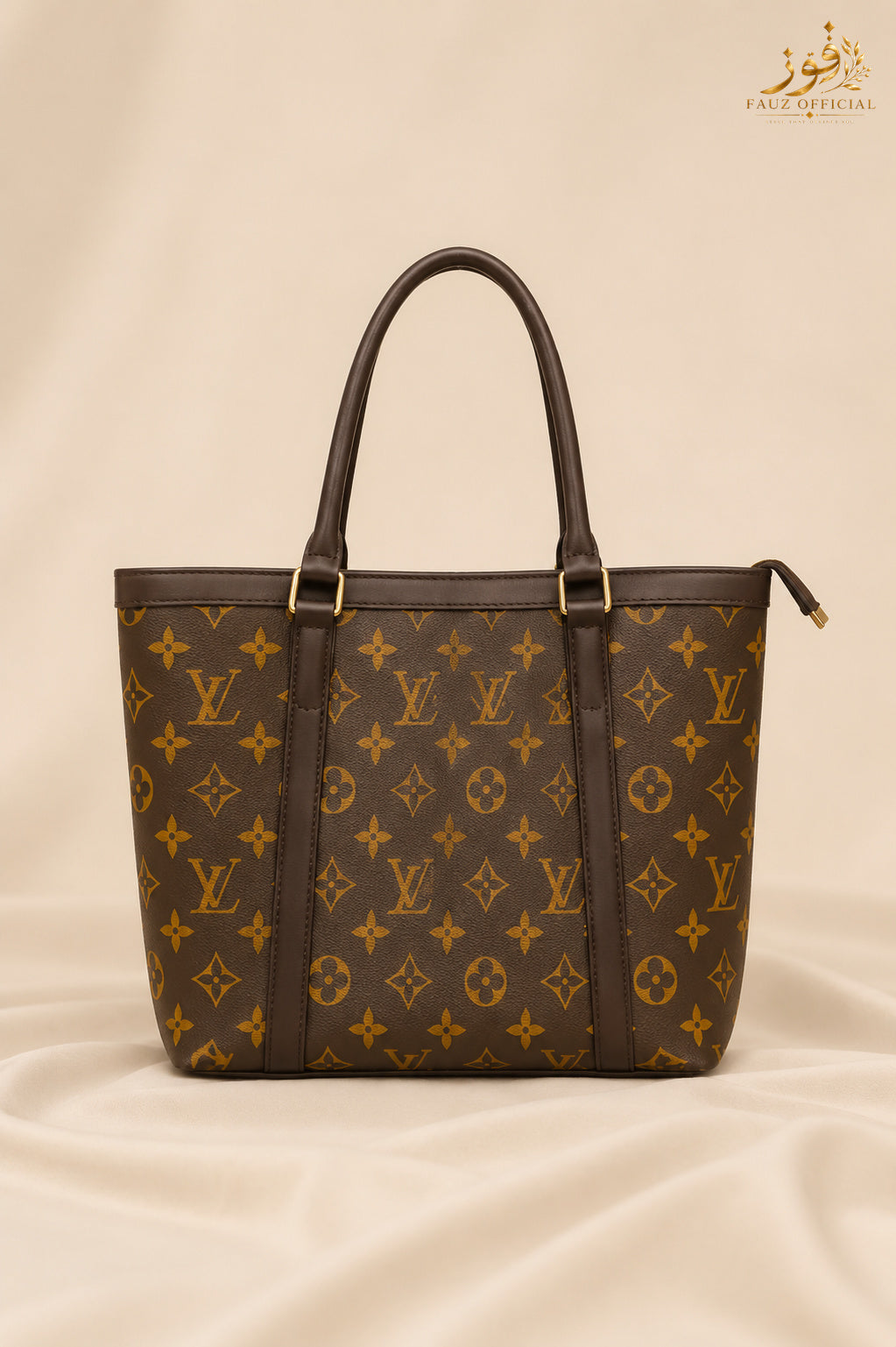Fauz Official Brown Heritage Monogram Canvas Tote Bag