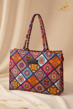 Fauz Official Boho Mandala Printed Canvas Bag