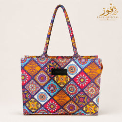 Fauz Official Boho Mandala Printed Canvas Bag