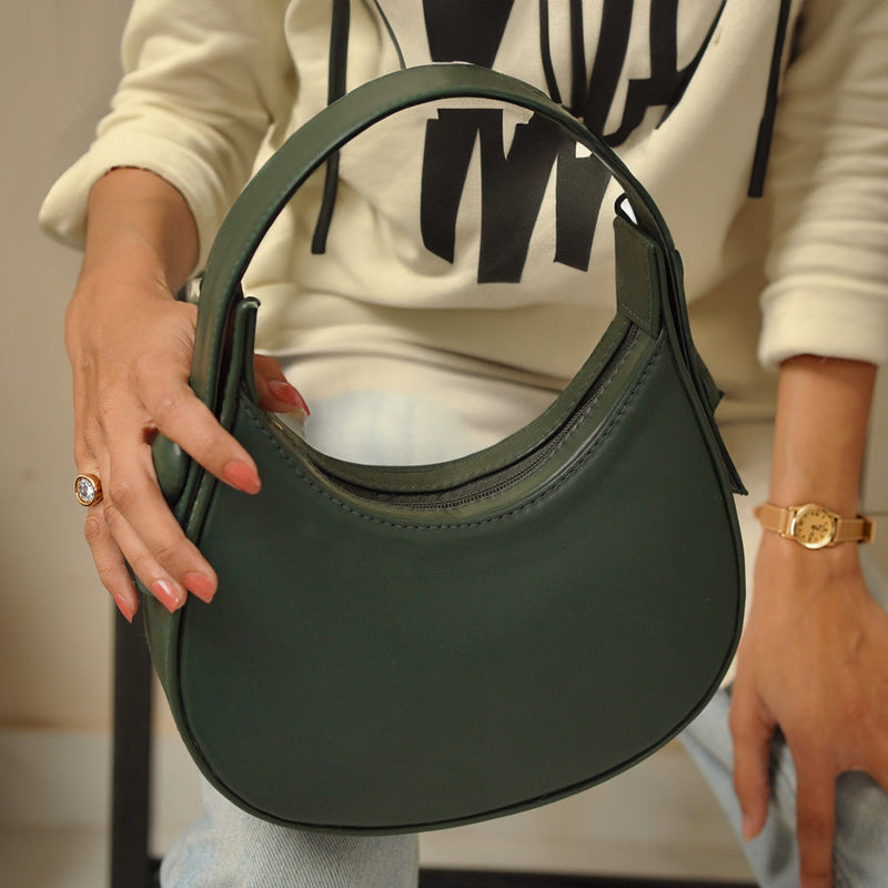 FAUZ Official Plain Hobo HandBag - Green
