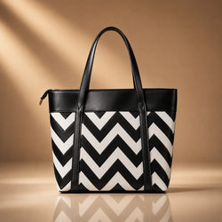 FAUZ Official Chevron Print Canvas Tote Bag