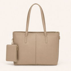 Fauz Official Executive Structured Rexine Tote Bag with Pouch