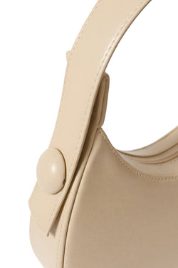 Elegant Beige Hobo Shoulder Bag