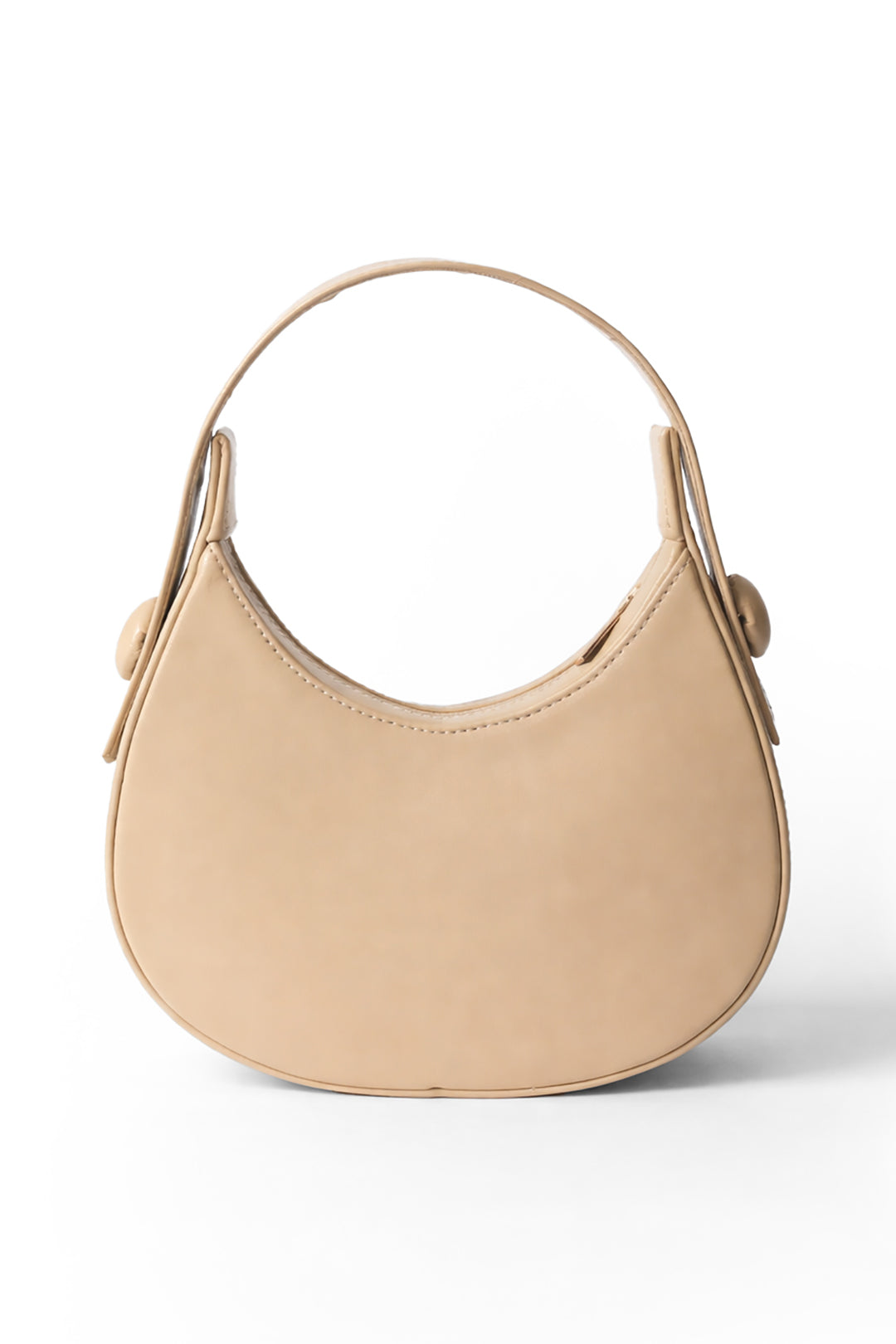 Elegant Beige Hobo Shoulder Bag