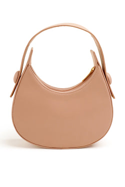 Elegant Beige Hobo Shoulder Bag