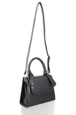 Noir Elegance Top Handle Crossbody Bag