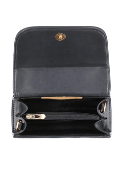 Noir Elegance Top Handle Crossbody Bag