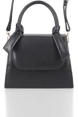 Noir Elegance Top Handle Crossbody Bag